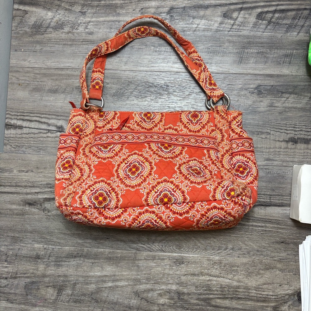 Vera Bradley Should Bag Orange Quilted Women's Bag Lots of pockets! Fast Shi